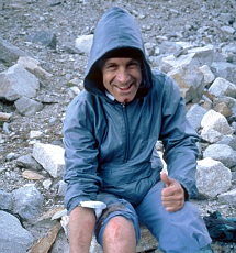 Silas Wild freed from the rock avalanche