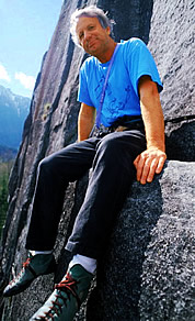 Ron Miller at Index Town Wall. Photo by Bob Kandiko