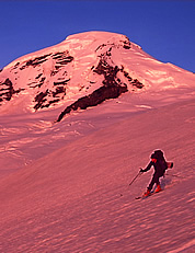 Josh Stern descending Heliotrope Ridge