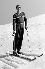 Ralph Bromaghin on skis. Denver Public Library, Western History Collection.