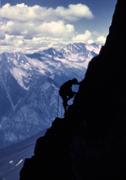 Climbing Mt. Swanzy, North Ridge, in 1945.