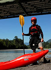 Jason Hummel with kayak. © Jason Hummel 