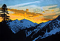 Hidden Lakes Sunset, 1974 © CL Firey