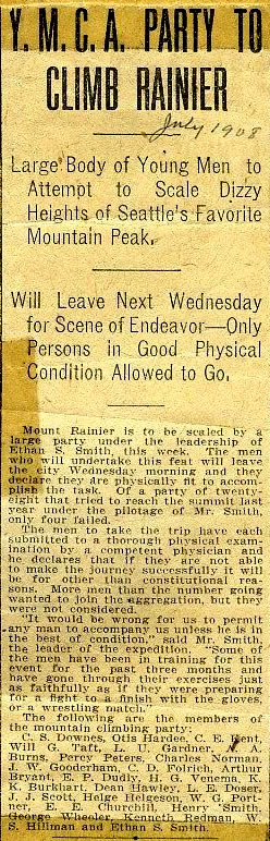 Newspaper clipping, July 1908