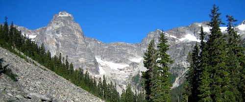 Parting view of &ldquo;Lemolo Peak&rdquo; from Perry Creek Basin. Photo &copy; Eric Wehrly.