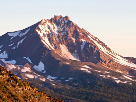 North Sister from the east in summer. Photo © Brent McGregor.