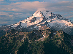 Glacier Peak over Grassy Point.  Photo &copy; Kevin Thurner.