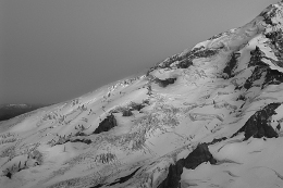 Dusk on Mazama Glacier. Photo &copy; Kevin Thurner.