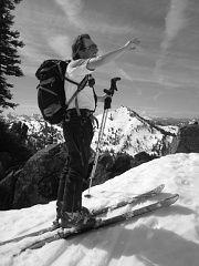 The author plans the route above. Photo © Lowell Skoog.