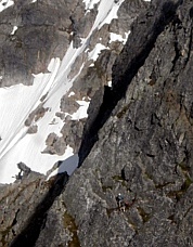 Aerial view of Jason and Steve after the accident. Photo &copy; Kelly Bush.