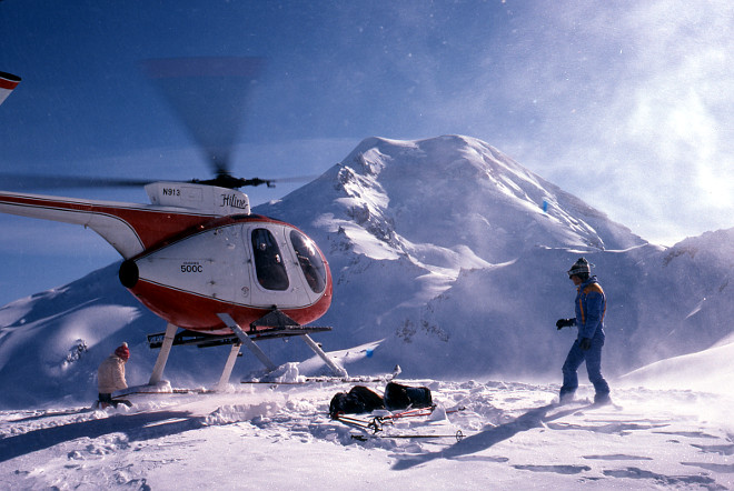 Landing near Hadley Peak