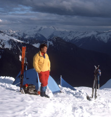 Carl at camp above Horse Lake Pass