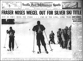 Don Fraser edges Carleton Wiegel to win 1934 Silver Skis
