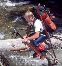 Dan crosses Granite Creek