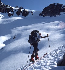 Jens below Thunder Glacier